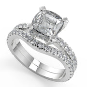 Carolina Micro French Pave Classic Princess Cut Engagement Ring - Nivetta